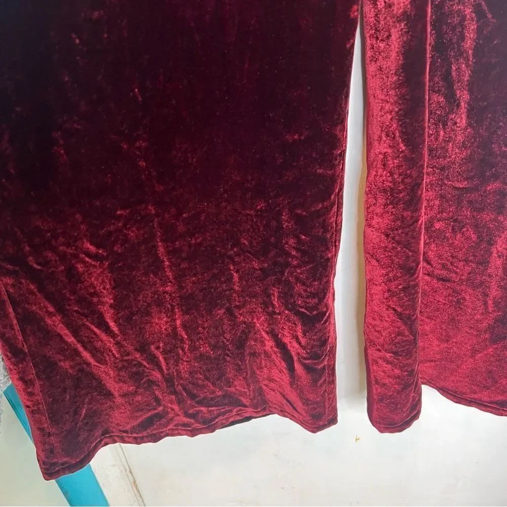 H. Lorenzo Unravel Luxury Burgundy Palazzo Trousers Style Uwca038e18136001- — image 7 of 8